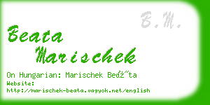 beata marischek business card